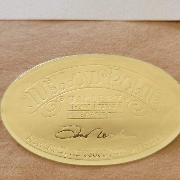 Gene Roncka Signed Frame 'Evening Light' Transfer Picture Print Gold Framed Art - Picture 6 of 12